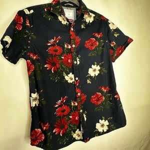 Cactus Navy Floral Button Down Shirt